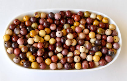 Mookaite Beads, Natural Round Crystal Beads 4mm to 12mm  DestGlow