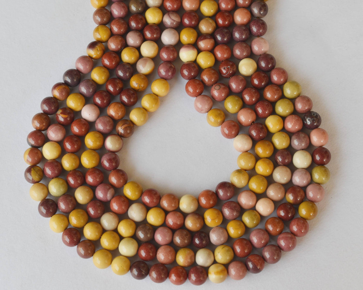 Mookaite Beads, Natural Round Crystal Beads 4mm to 12mm  DestGlow