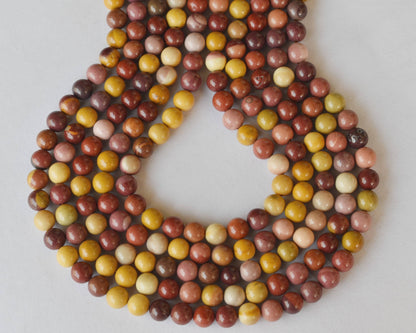 Mookaite Beads, Natural Round Crystal Beads 4mm to 12mm  DestGlow