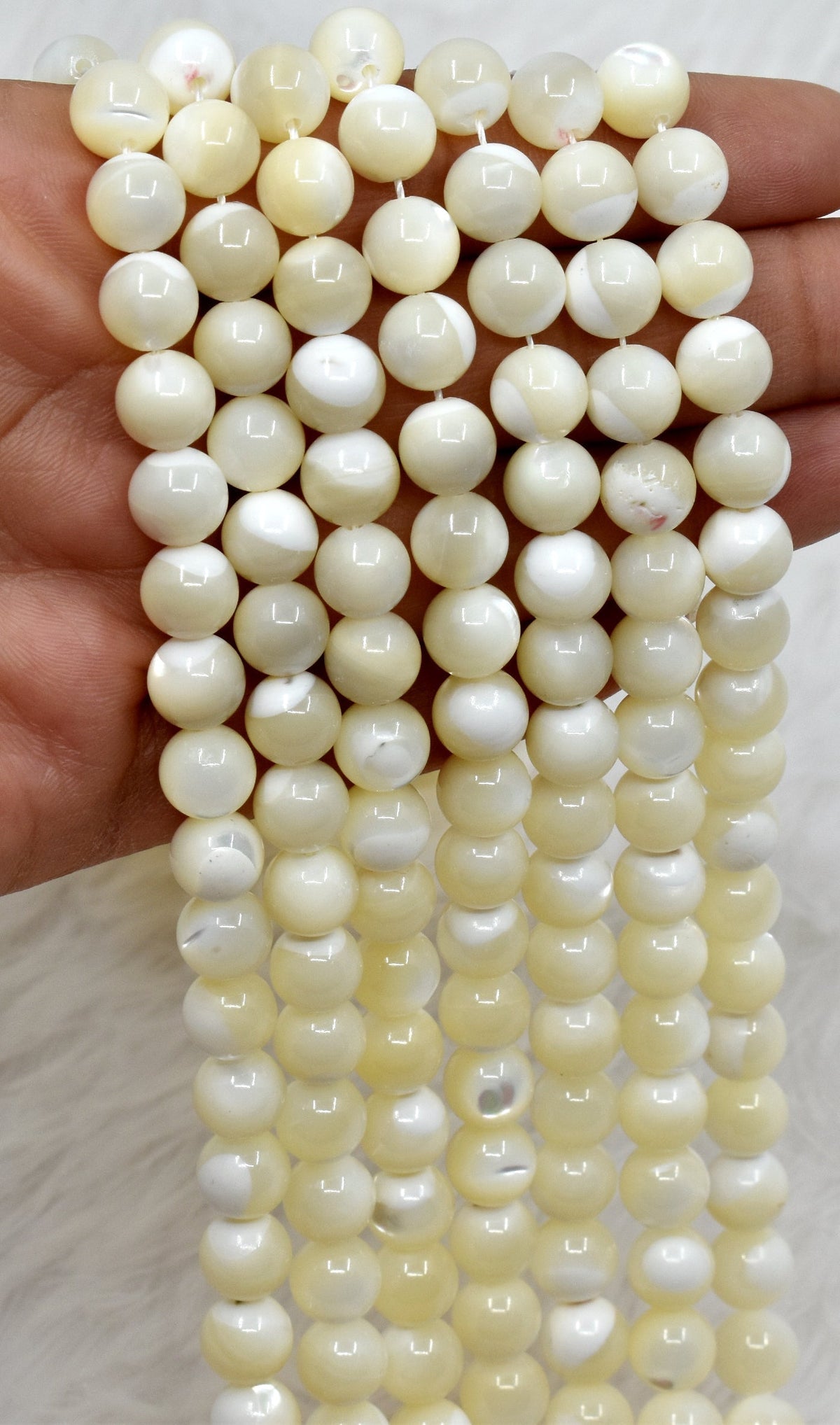 MOP Star Beads, Natural Round Crystal Beads 4mm to 14mm  DestGlow