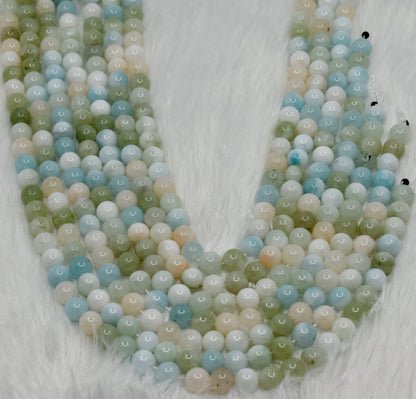 Morganite Beads, Natural Round Crystal Beads 4mm,6mm, 8mm.