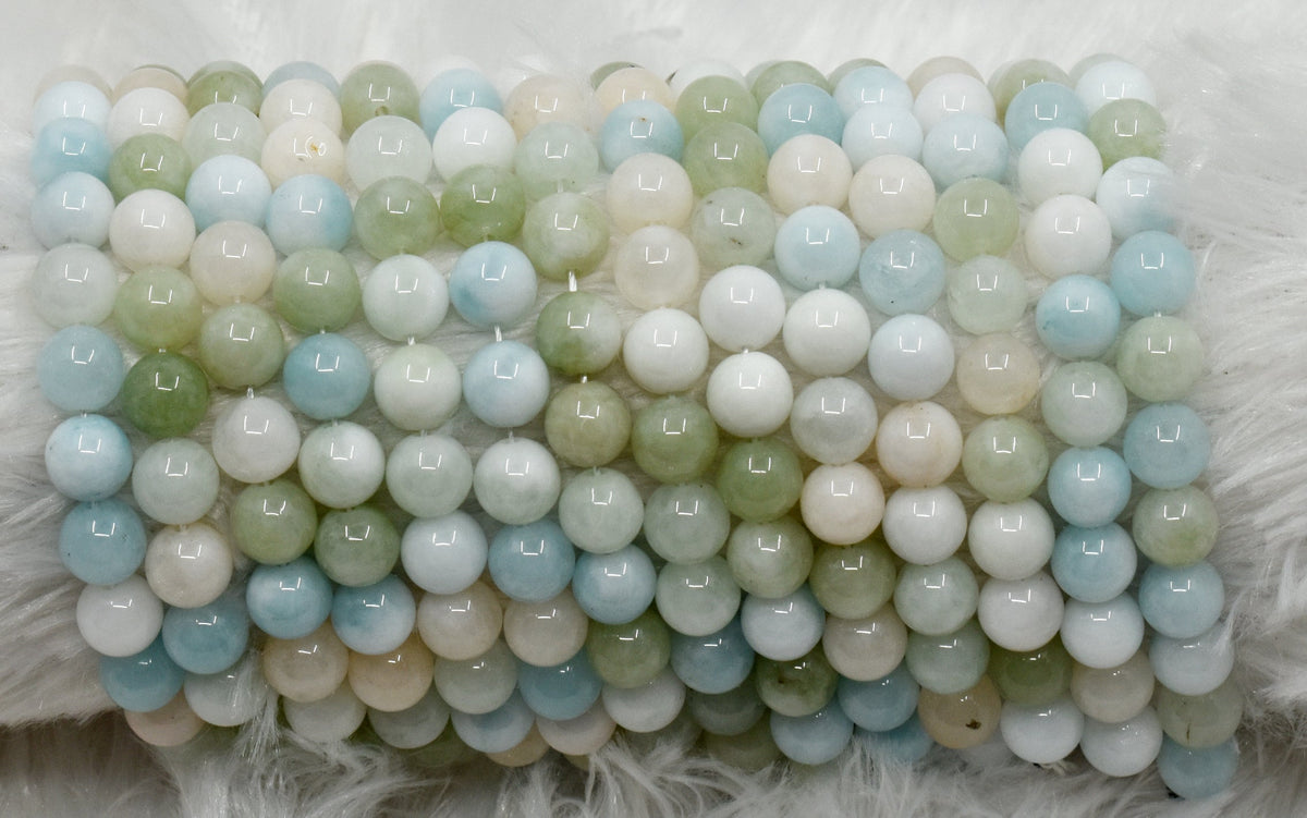 Morganite Beads, Natural Round Crystal Beads 4mm,6mm, 8mm.
