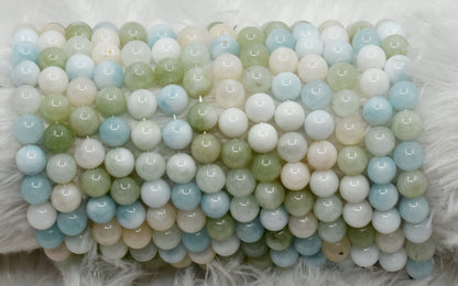 Morganite Beads, Natural Round Crystal Beads 4mm,6mm, 8mm.