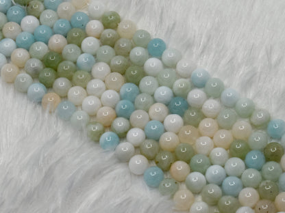Morganite Beads, Natural Round Crystal Beads 4mm,6mm, 8mm.