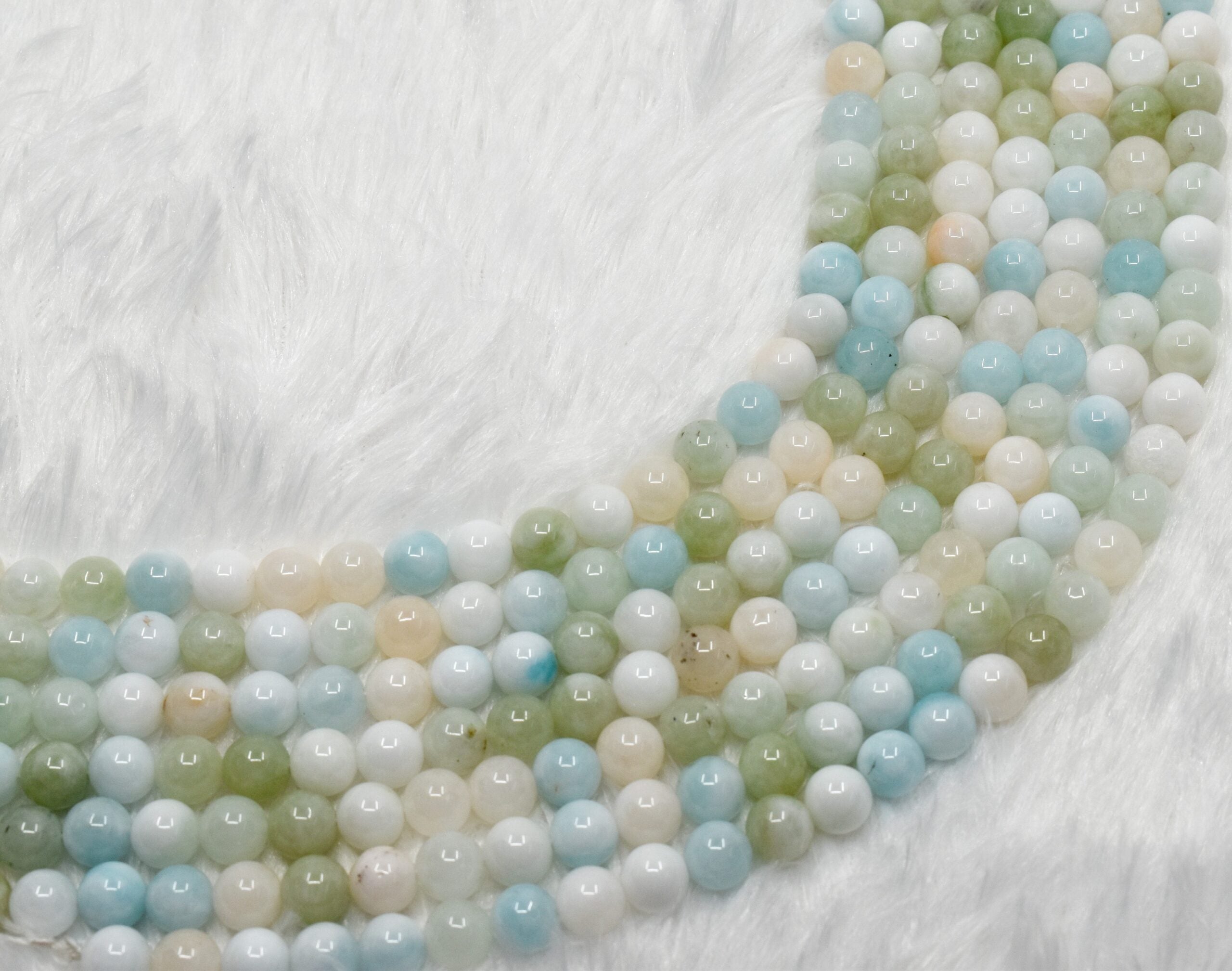 Morganite Beads, Natural Round Crystal Beads 4mm,6mm, 8mm.