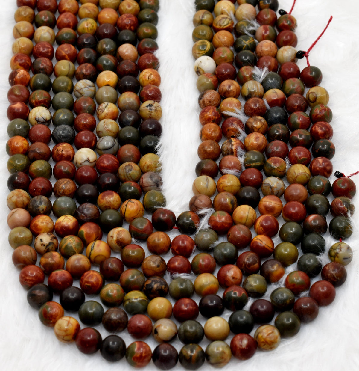 Multi Picasso Jasper Beads, Natural Round Crystal Beads 4mm to 10mm  DestGlow