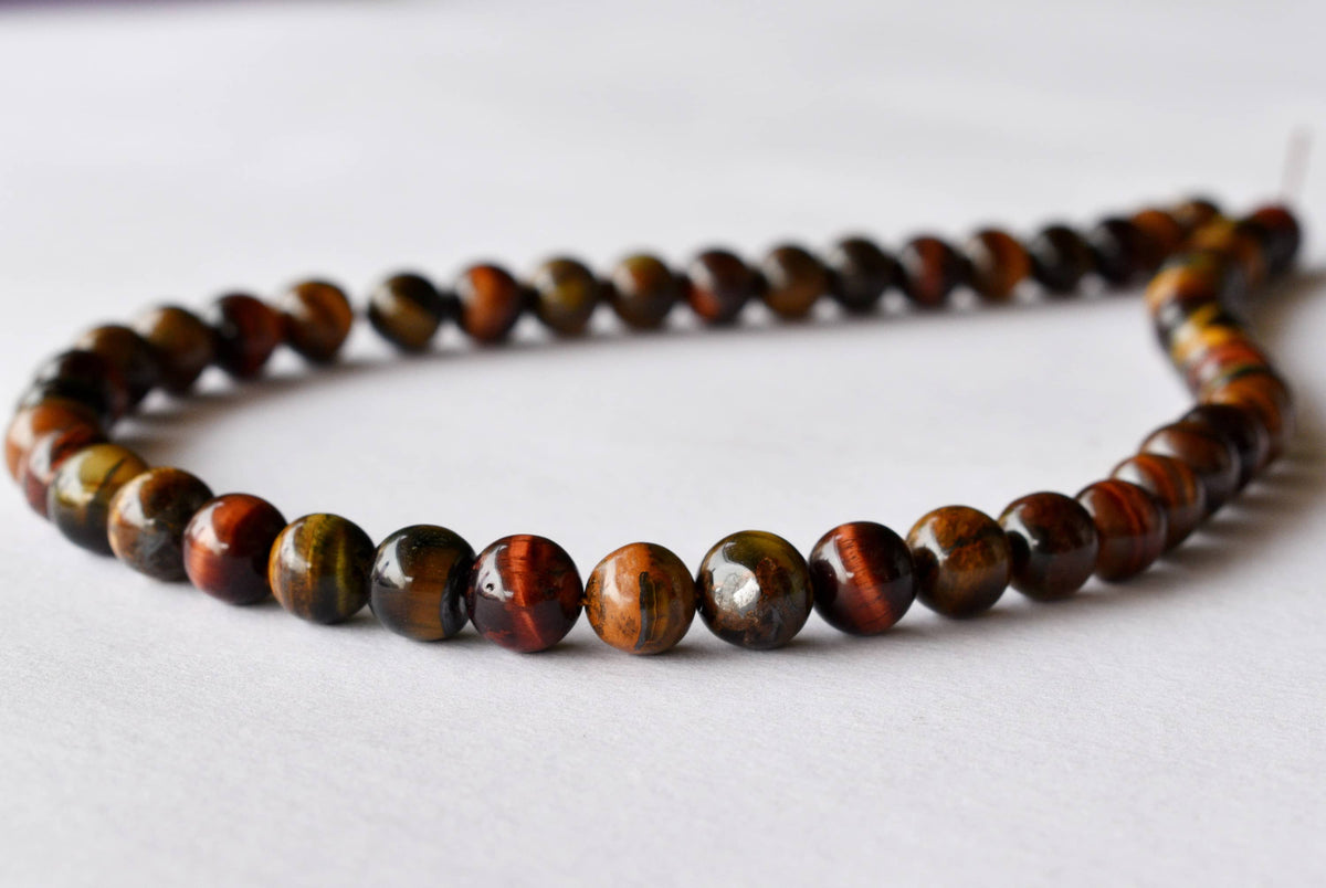 Multi Tiger Eye Beads, Natural Round Crystal Beads 6mm to 10mm  DestGlow