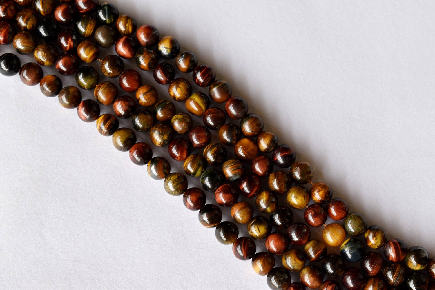 Multi Tiger Eye Beads, Natural Round Crystal Beads 6mm to 10mm  DestGlow