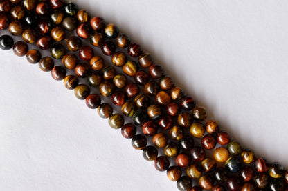 Multi Tiger Eye Beads, Natural Round Crystal Beads 6mm to 10mm  DestGlow