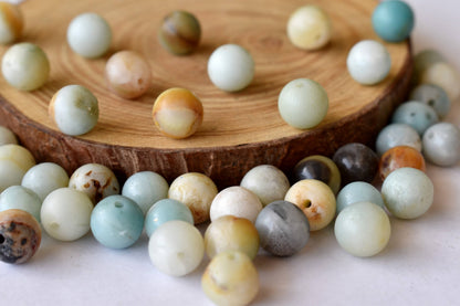 Multi Amazonite Beads, Natural Round Crystal Beads 4mm to 10mm  DestGlow
