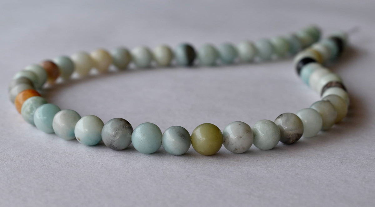 Multi Amazonite Beads, Natural Round Crystal Beads 4mm to 10mm  DestGlow