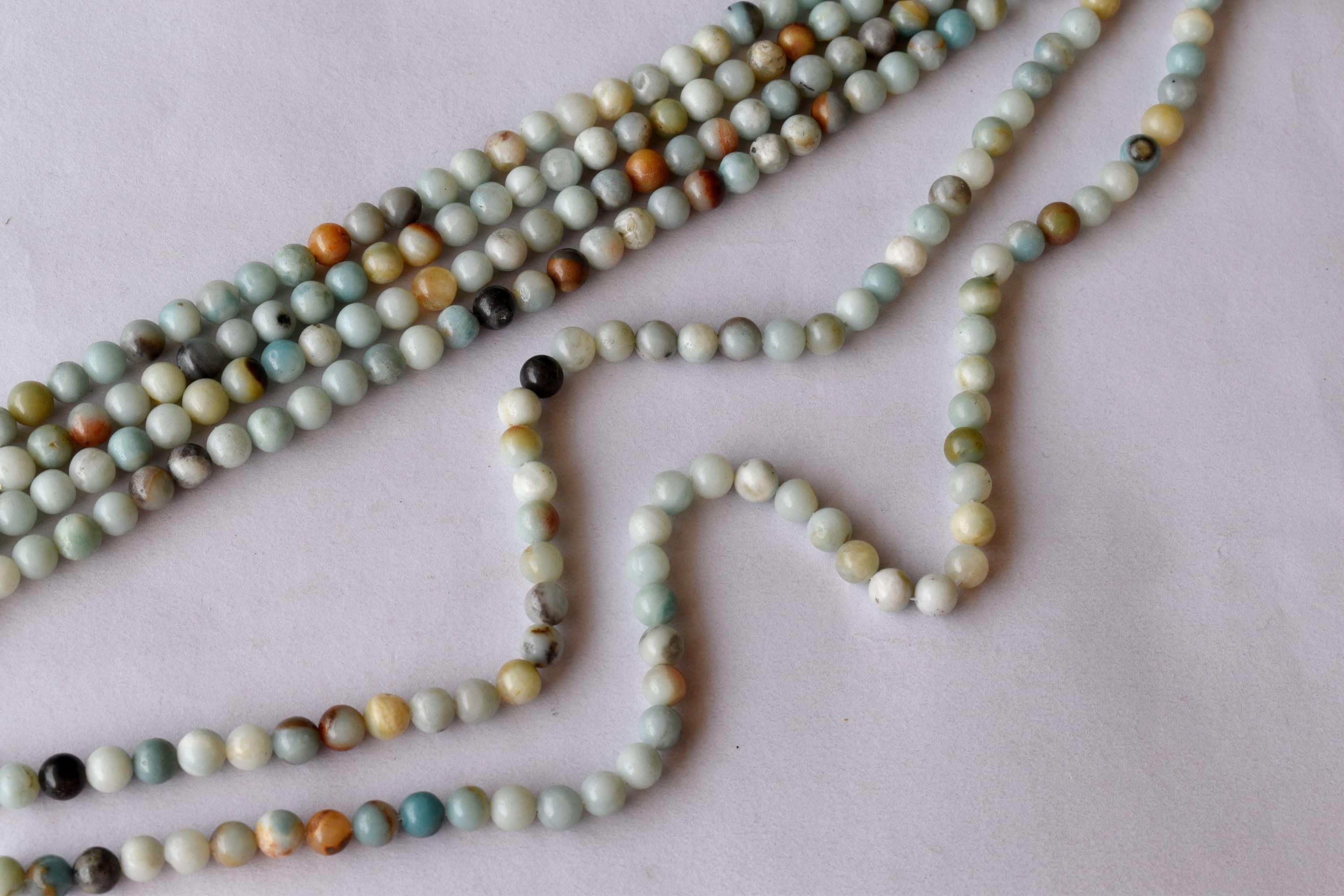 Multi Amazonite Beads, Natural Round Crystal Beads 4mm to 10mm  DestGlow