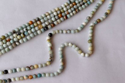 Multi Amazonite Beads, Natural Round Crystal Beads 4mm to 10mm  DestGlow
