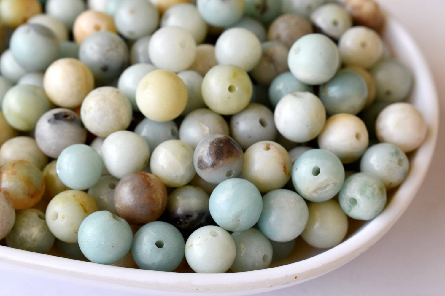 Multi Amazonite Beads, Natural Round Crystal Beads 4mm to 10mm  DestGlow