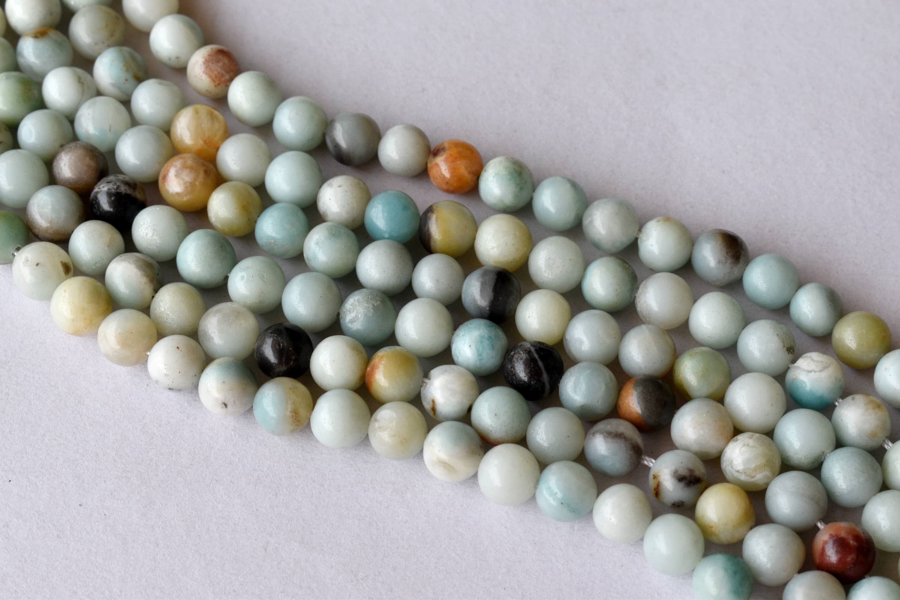 Multi Amazonite Beads, Natural Round Crystal Beads 4mm to 10mm  DestGlow