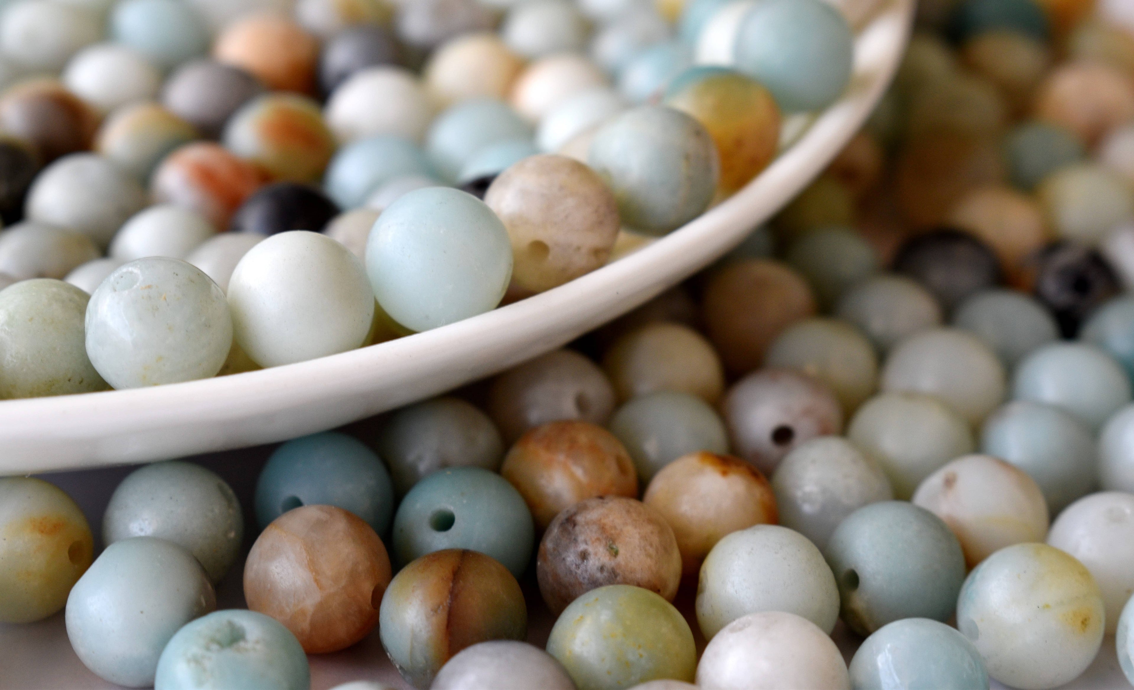 Multi Amazonite Beads, Natural Round Crystal Beads 4mm to 10mm  DestGlow