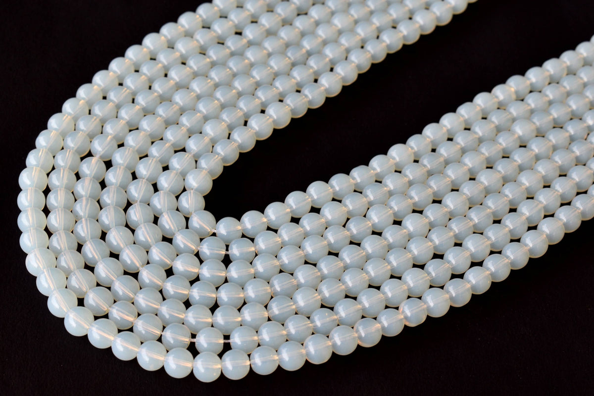 Opal Synthetic Beads, Natural Round Crystal Beads 4mm to 10mm  DestGlow
