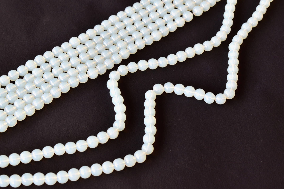Opal Synthetic Beads, Natural Round Crystal Beads 4mm to 10mm  DestGlow