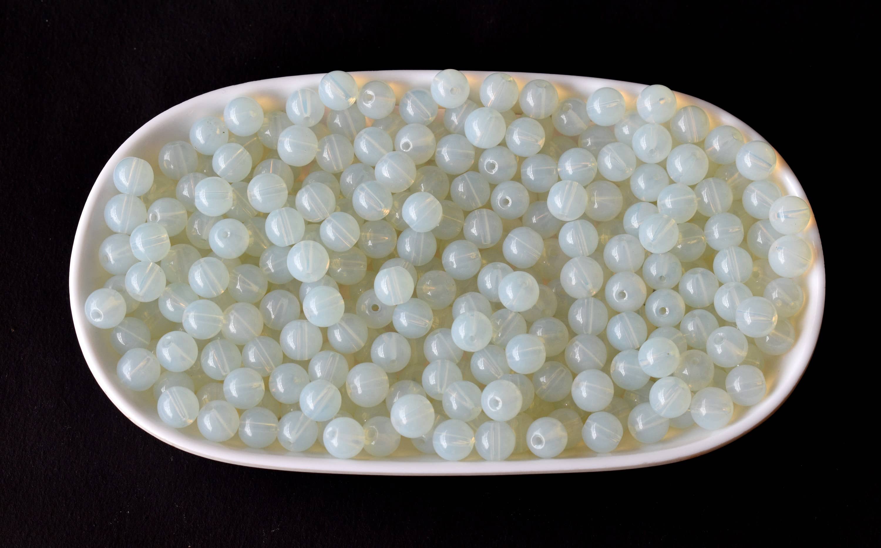 Opal Synthetic Beads, Natural Round Crystal Beads 4mm to 10mm  DestGlow