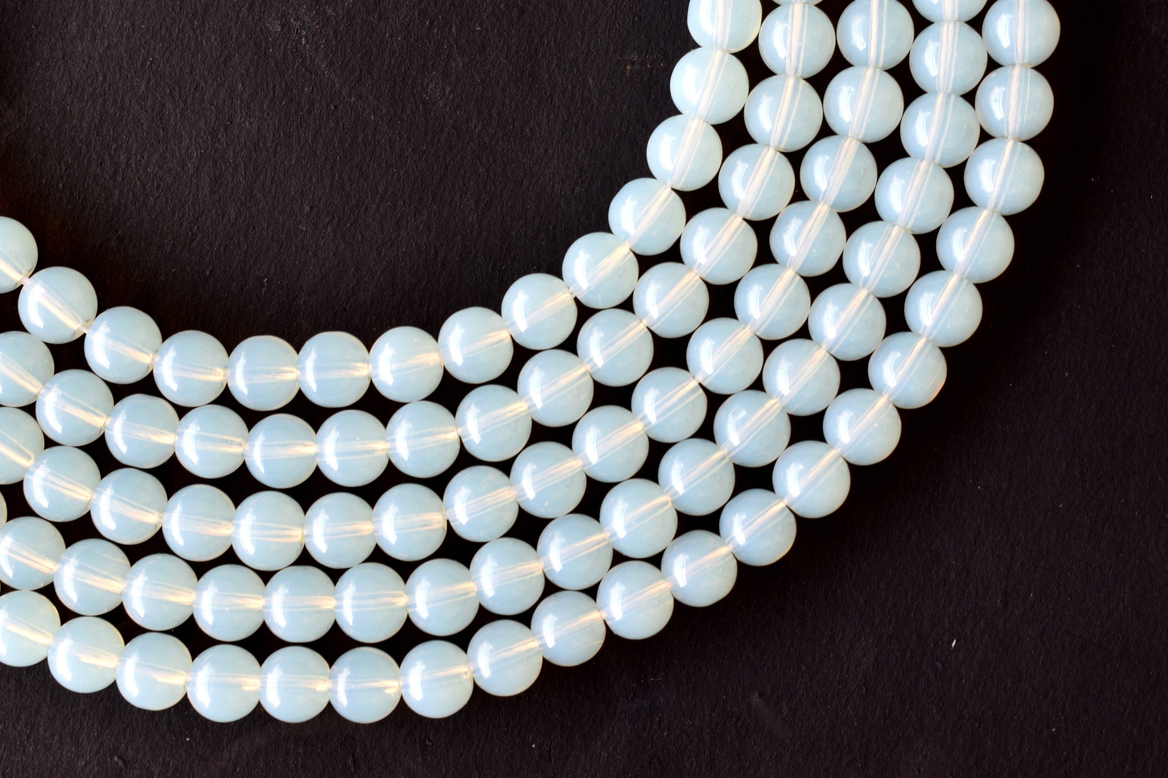 Opal Synthetic Beads, Natural Round Crystal Beads 4mm to 10mm  DestGlow