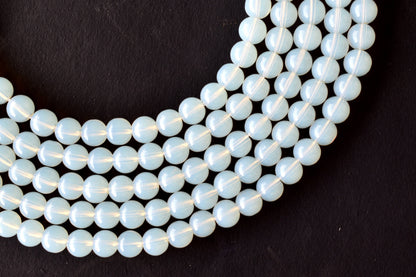 Opal Synthetic Beads, Natural Round Crystal Beads 4mm to 10mm  DestGlow