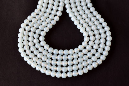 Opal Synthetic Beads, Natural Round Crystal Beads 4mm to 10mm  DestGlow