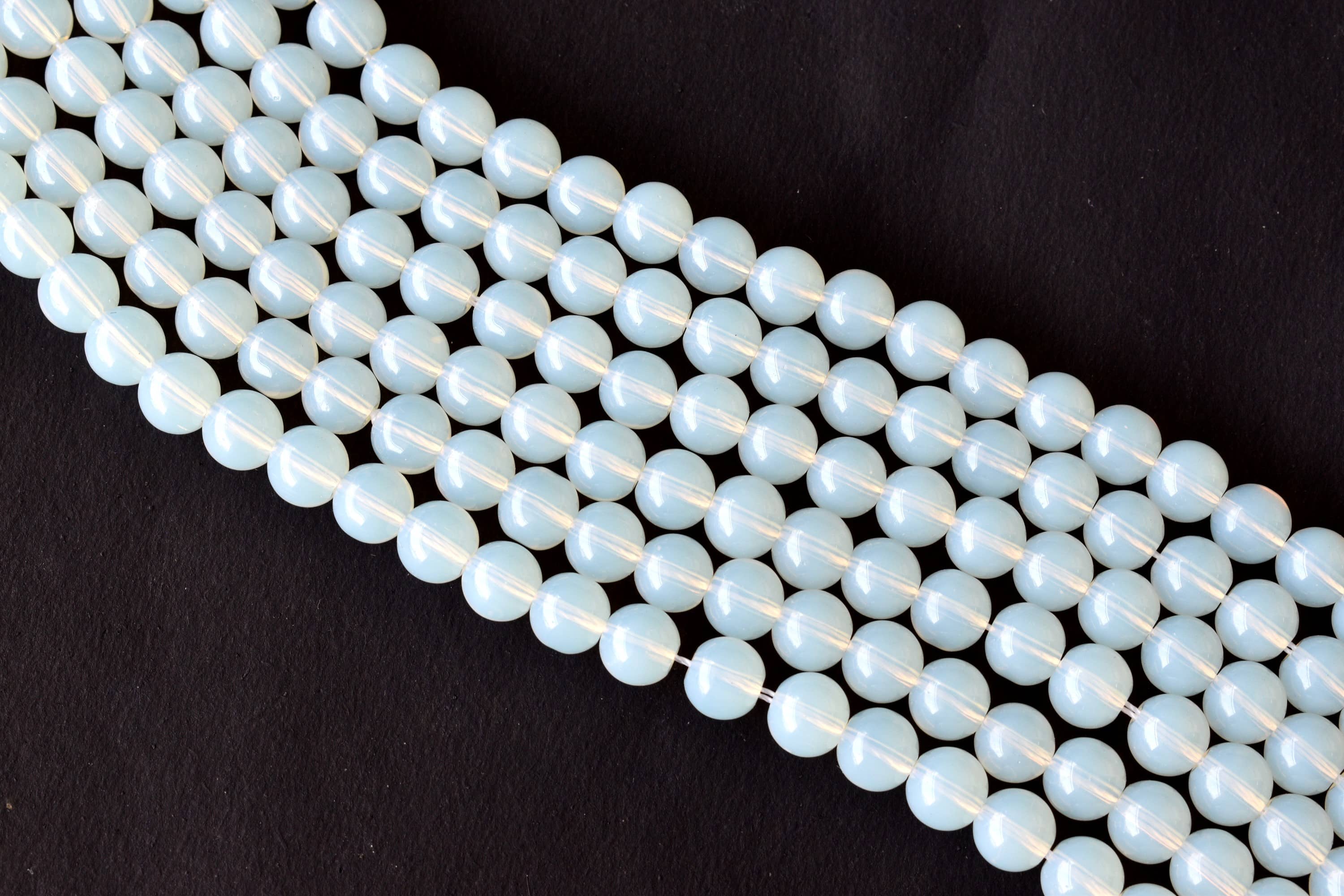 Opal Synthetic Beads, Natural Round Crystal Beads 4mm to 10mm  DestGlow