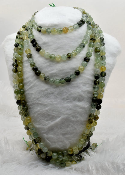 Prehnite Beads, Natural Round Crystal Beads 4mm to 10mm.  DestGlow