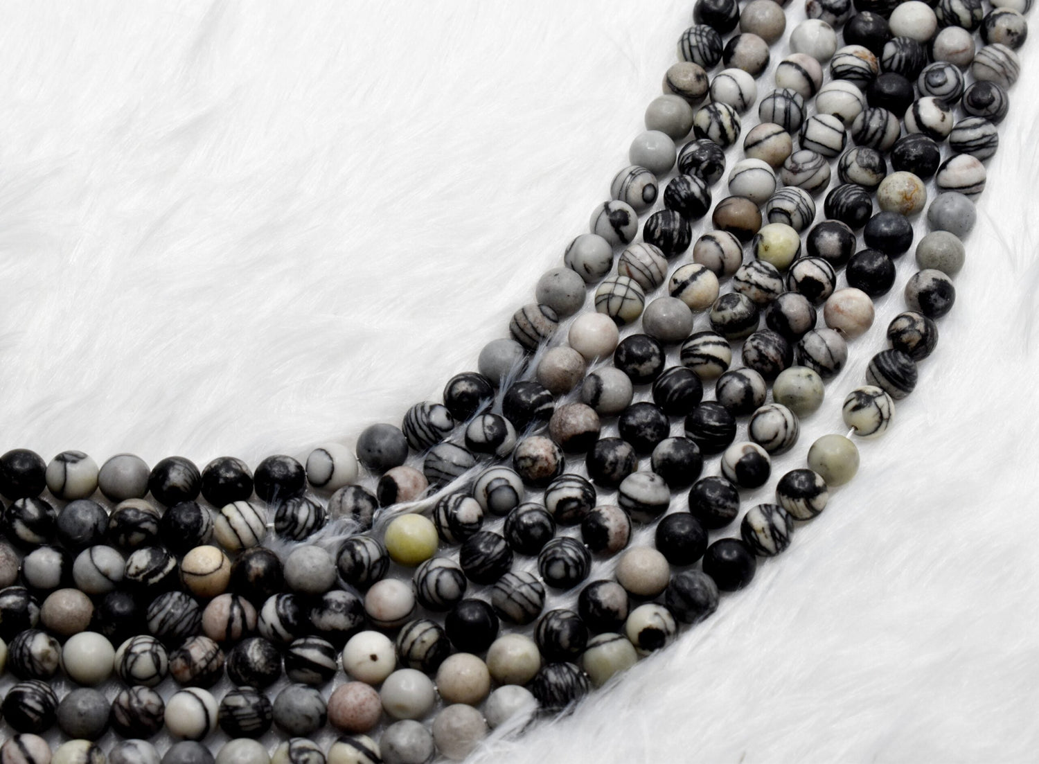 Picasso Jasper Beads, Natural Round Crystal Beads 4mm to 10mm.  DestGlow