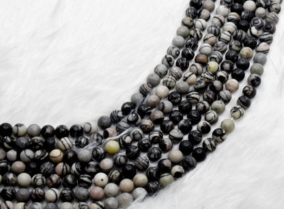 Picasso Jasper Beads, Natural Round Crystal Beads 4mm to 10mm.  DestGlow