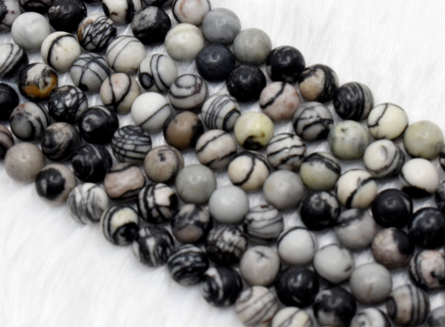 Picasso Jasper Beads, Natural Round Crystal Beads 4mm to 10mm.  DestGlow
