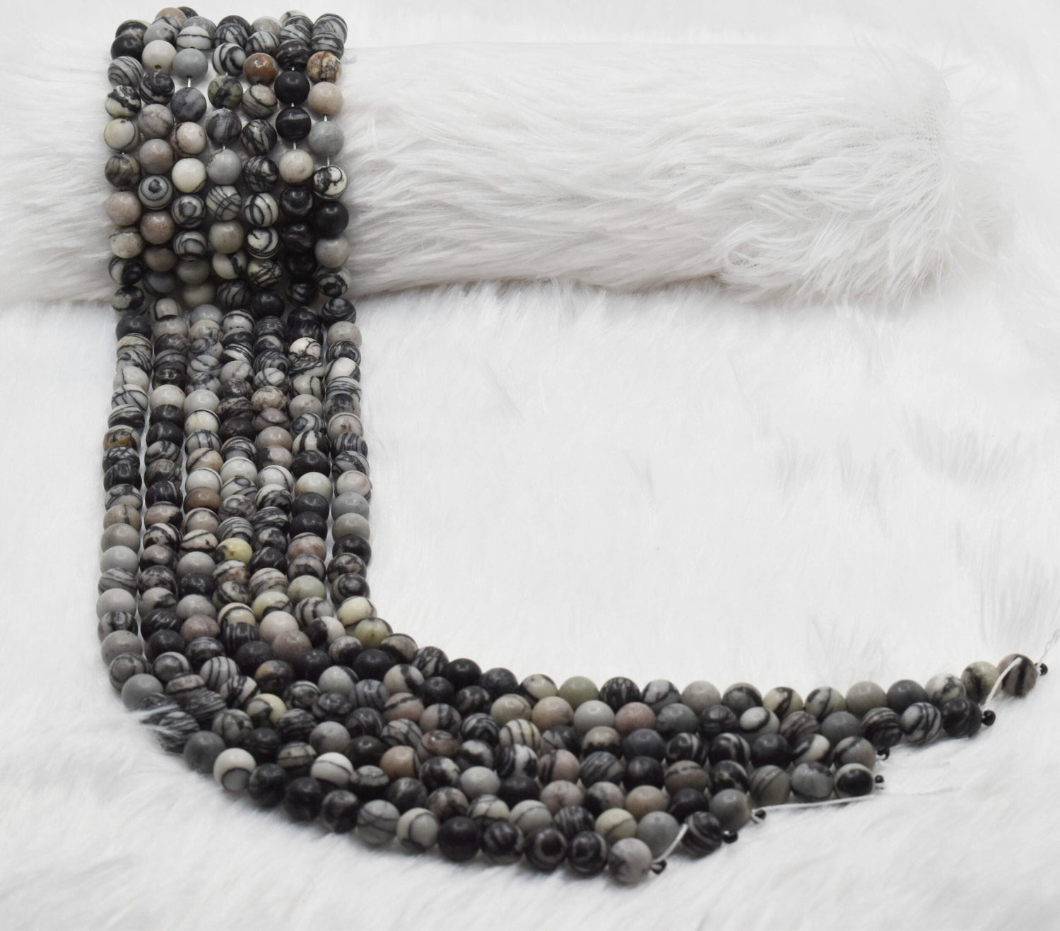 Picasso Jasper Beads, Natural Round Crystal Beads 4mm to 10mm.  DestGlow