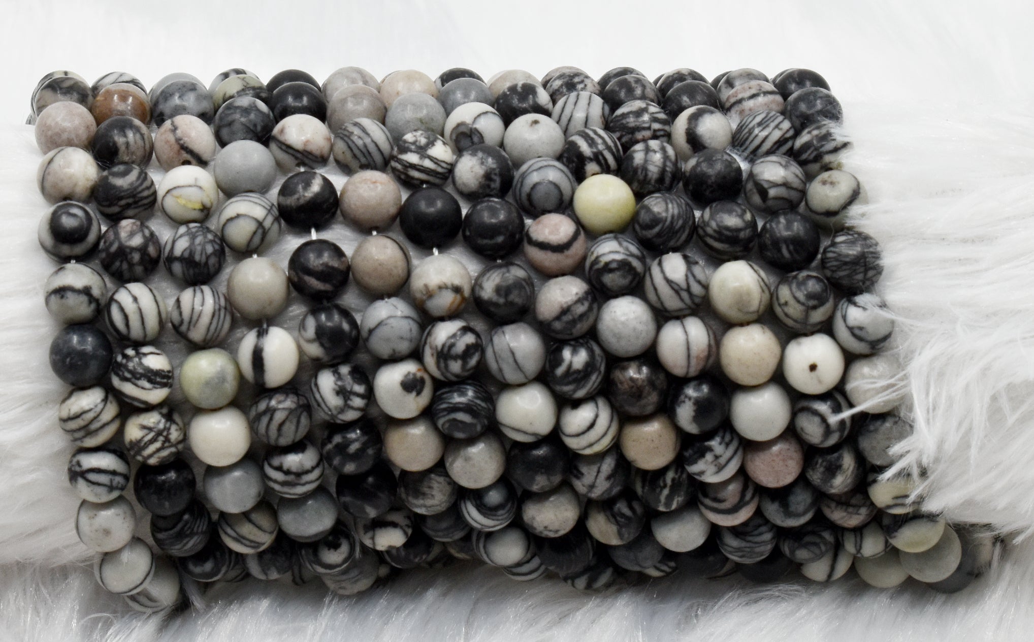 Picasso Jasper Beads, Natural Round Crystal Beads 4mm to 10mm.  DestGlow