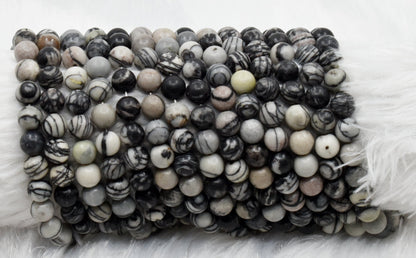 Picasso Jasper Beads, Natural Round Crystal Beads 4mm to 10mm.  DestGlow