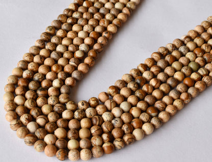 Picture Jasper Beads, Natural Round Crystal Beads 4mm to 12mm  DestGlow