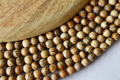 Picture Jasper Beads, Natural Round Crystal Beads 4mm to 12mm  DestGlow