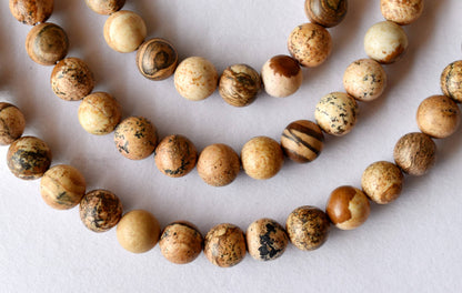 Picture Jasper Beads, Natural Round Crystal Beads 4mm to 12mm  DestGlow