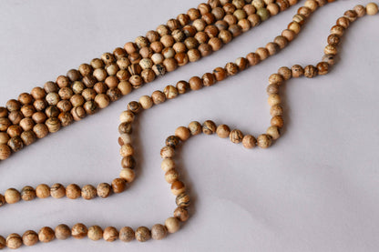 Picture Jasper Beads, Natural Round Crystal Beads 4mm to 12mm  DestGlow