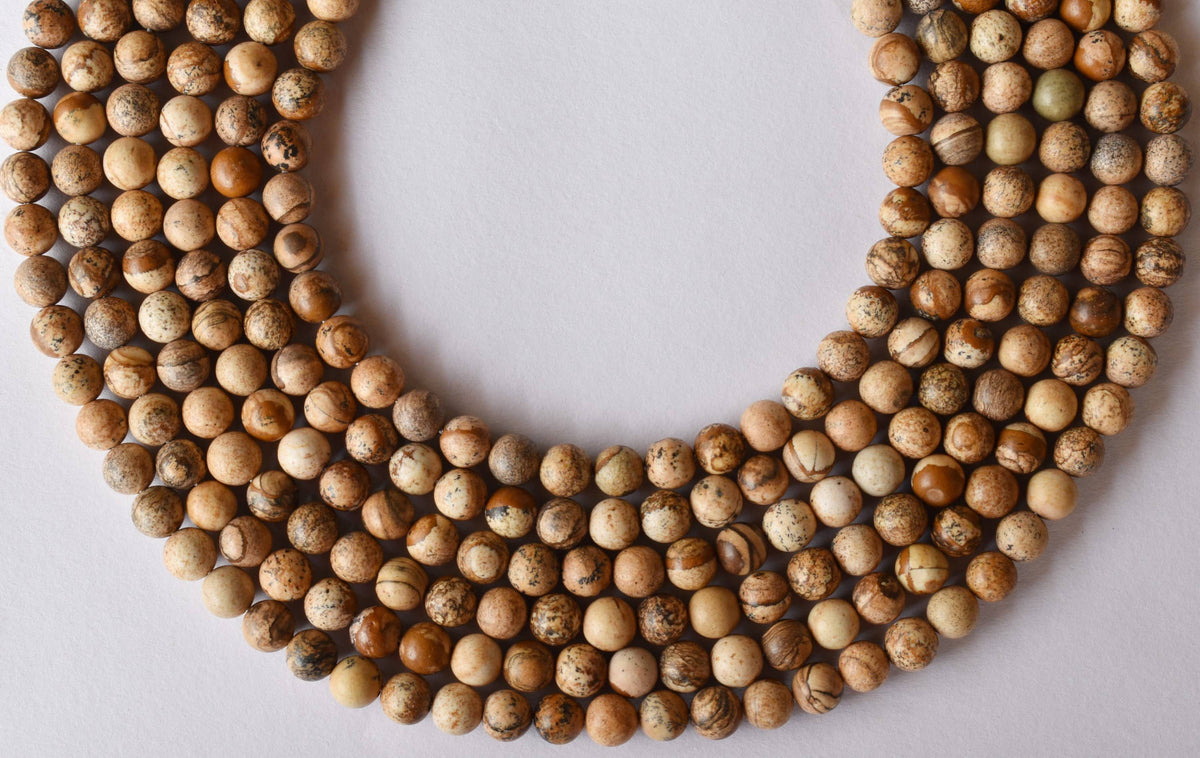 Picture Jasper Beads, Natural Round Crystal Beads 4mm to 12mm  DestGlow