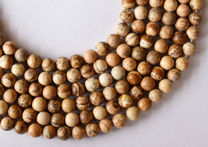 Picture Jasper Beads, Natural Round Crystal Beads 4mm to 12mm  DestGlow