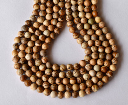 Picture Jasper Beads, Natural Round Crystal Beads 4mm to 12mm  DestGlow