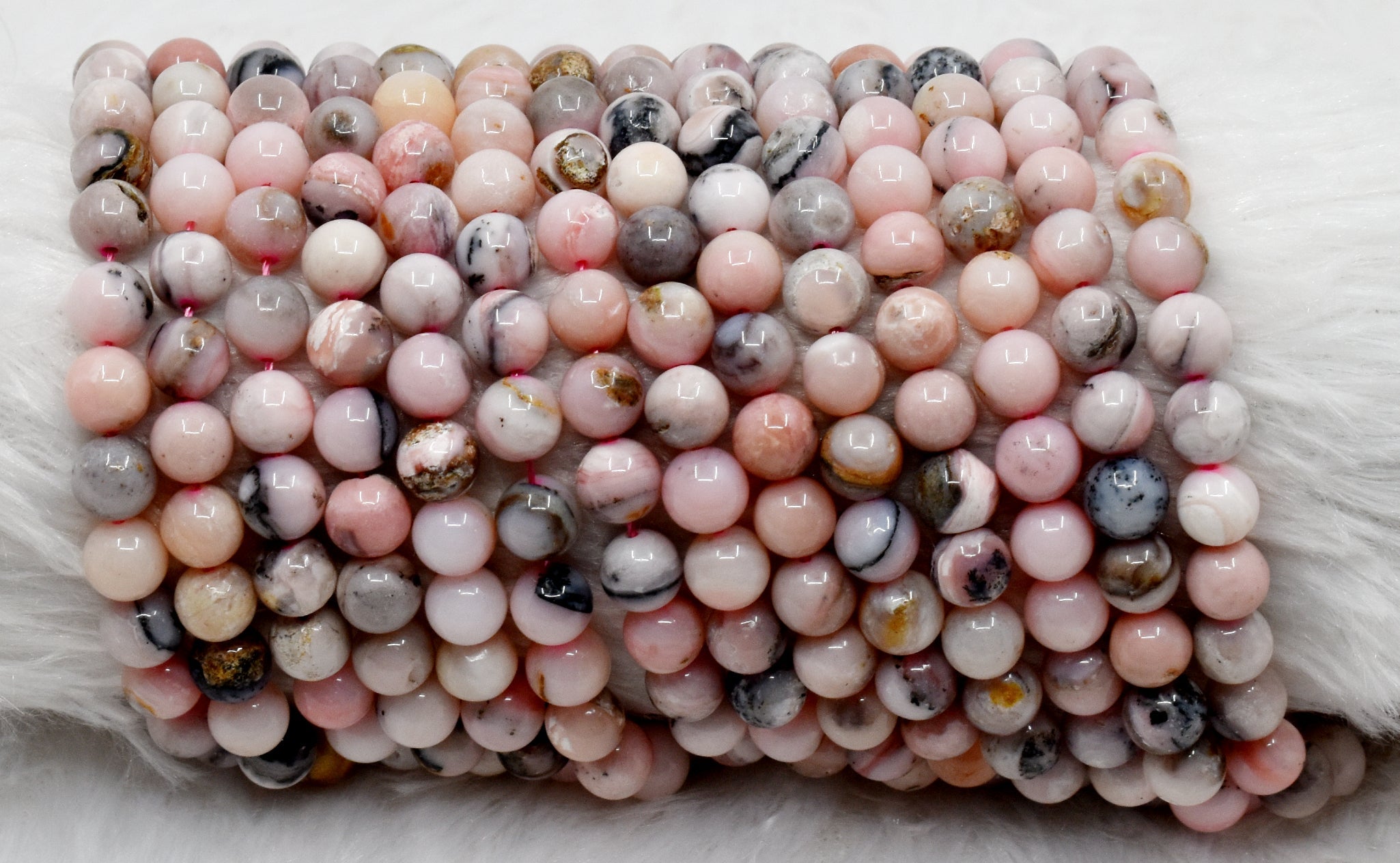 Pink Opal Beads, Natural Round Crystal Beads 6mm to 10mm  DestGlow