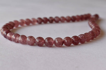 Pink Tourmaline Heated Beads, Natural Round Crystal Beads 4mm to 10mm  DestGlow