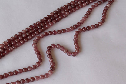 Pink Tourmaline Heated Beads, Natural Round Crystal Beads 4mm to 10mm  DestGlow