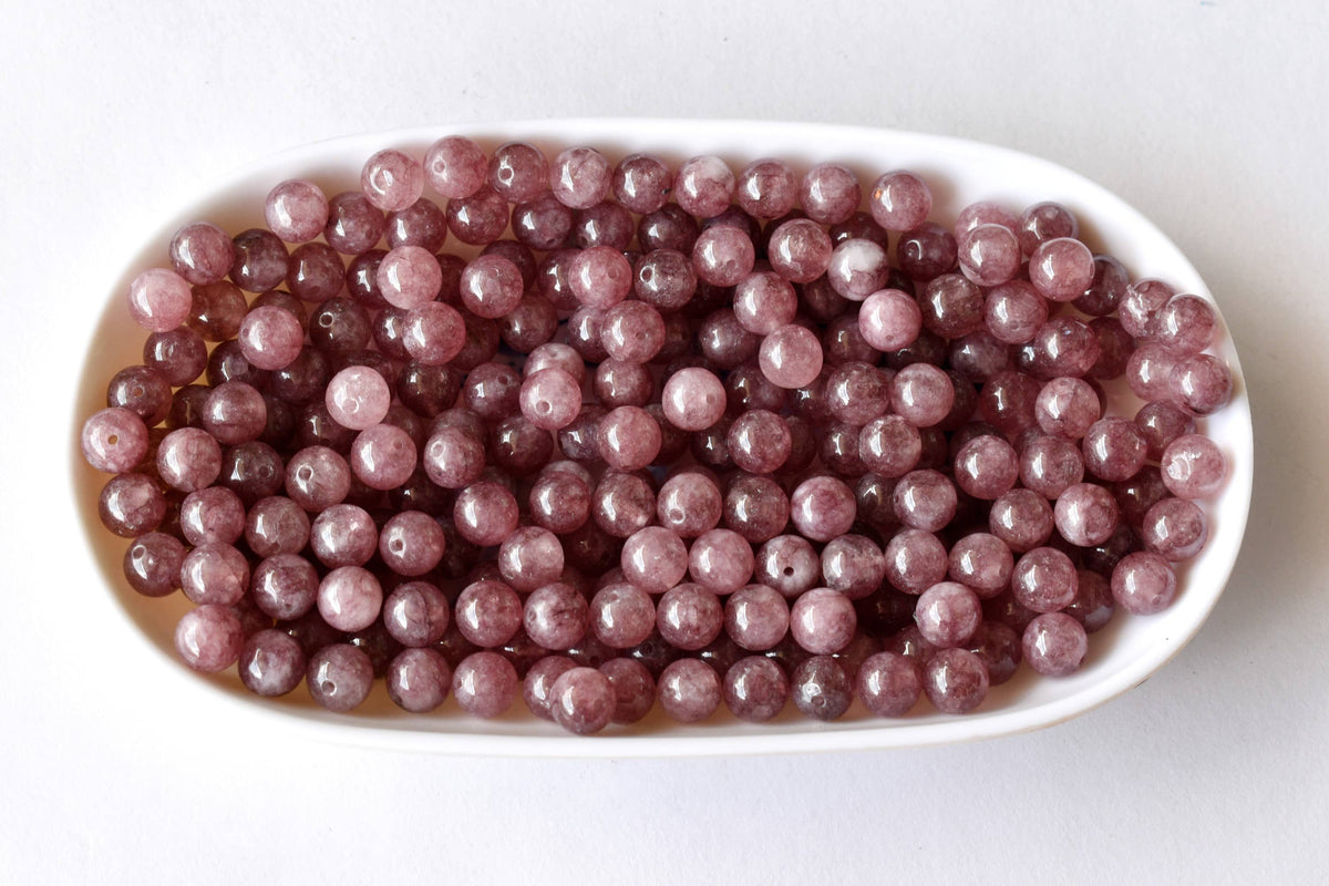 Pink Tourmaline Heated Beads, Natural Round Crystal Beads 4mm to 10mm  DestGlow