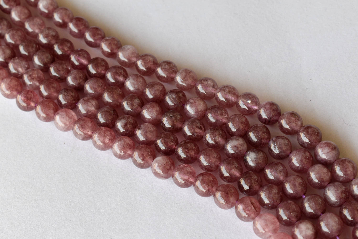 Pink Tourmaline Heated Beads, Natural Round Crystal Beads 4mm to 10mm  DestGlow