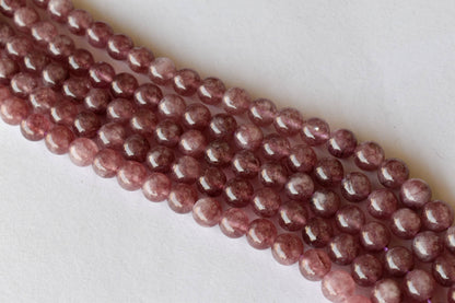 Pink Tourmaline Heated Beads, Natural Round Crystal Beads 4mm to 10mm  DestGlow