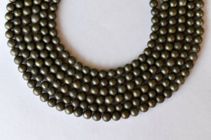 Pyrite Beads, Natural Round Crystal Beads 4mm to 12mm