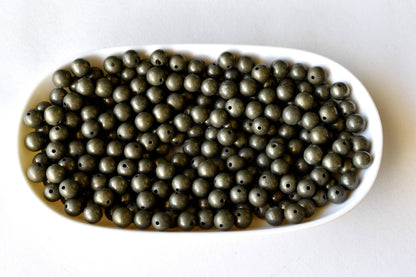 Pyrite Beads, Natural Round Crystal Beads 4mm to 12mm