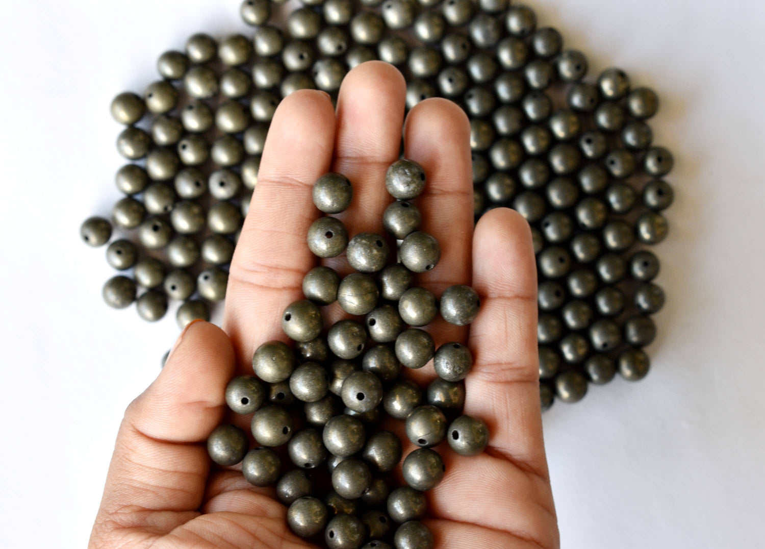 Pyrite Beads, Natural Round Crystal Beads 4mm to 12mm  DestGlow